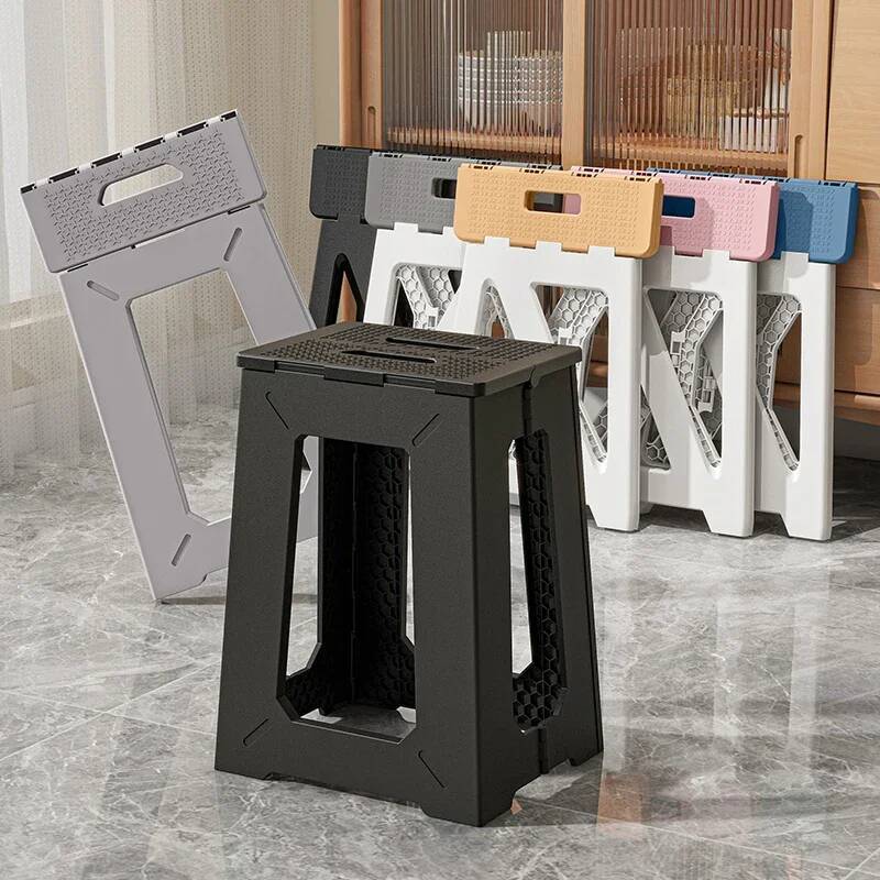 Outdoor Camping High Chair - 성인용 플라스틱 스툴 가정용 휴대용 높은