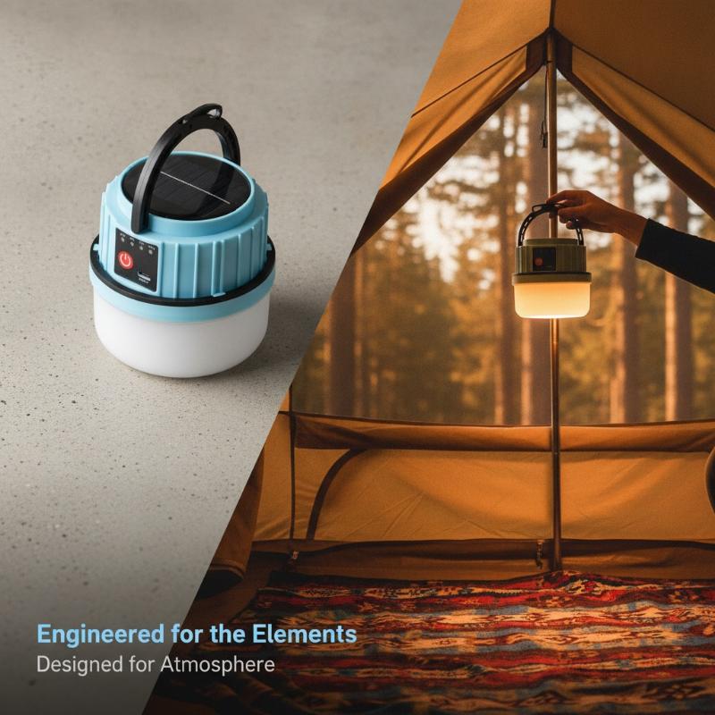Camping Solar Lantern - IP44 방수 야외 LED 태양광 전구