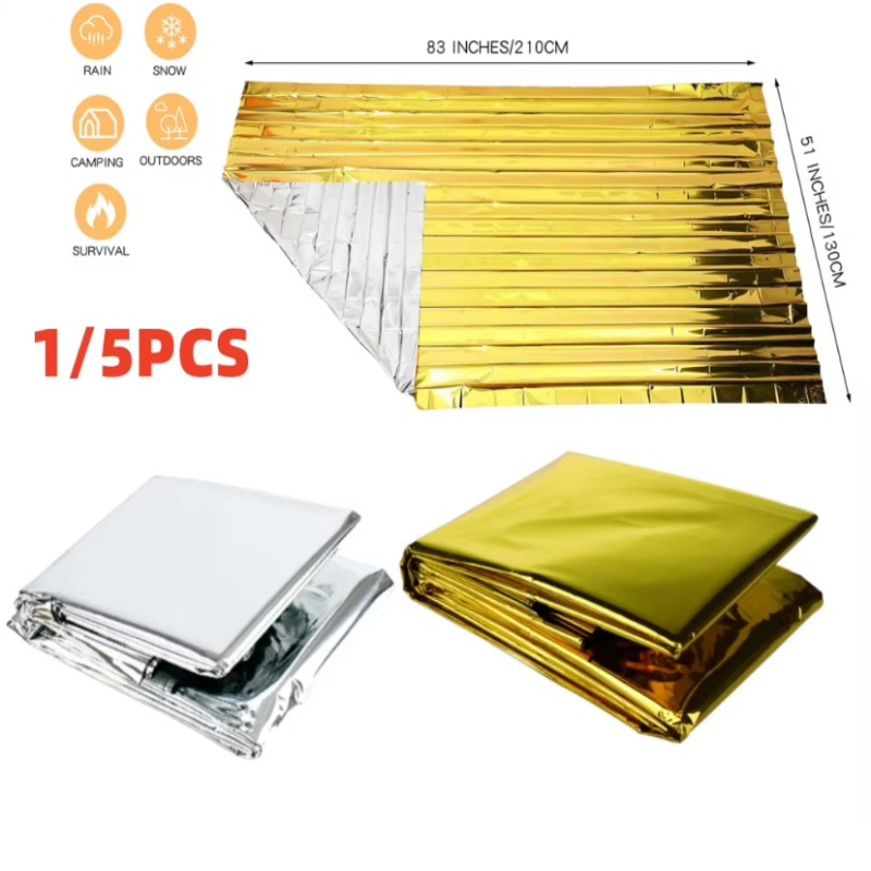 Emergency Mylar Blanket - 130x210cm 고강도 마일러 호일 비상용 담요,