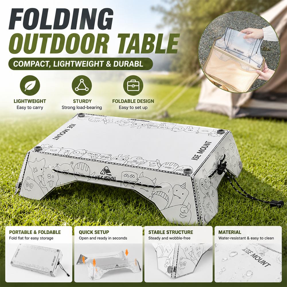 Outdoor Camping Table With Storage - 휴대용 다기능 접이식 캠핑 테이블 PP