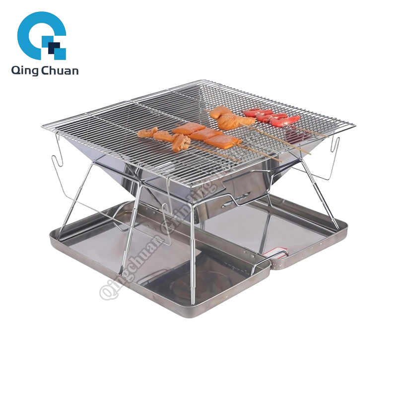 Outdoor Camping Grill - 캠핑 그릴 숯불 스토브 접이식 스테인리스