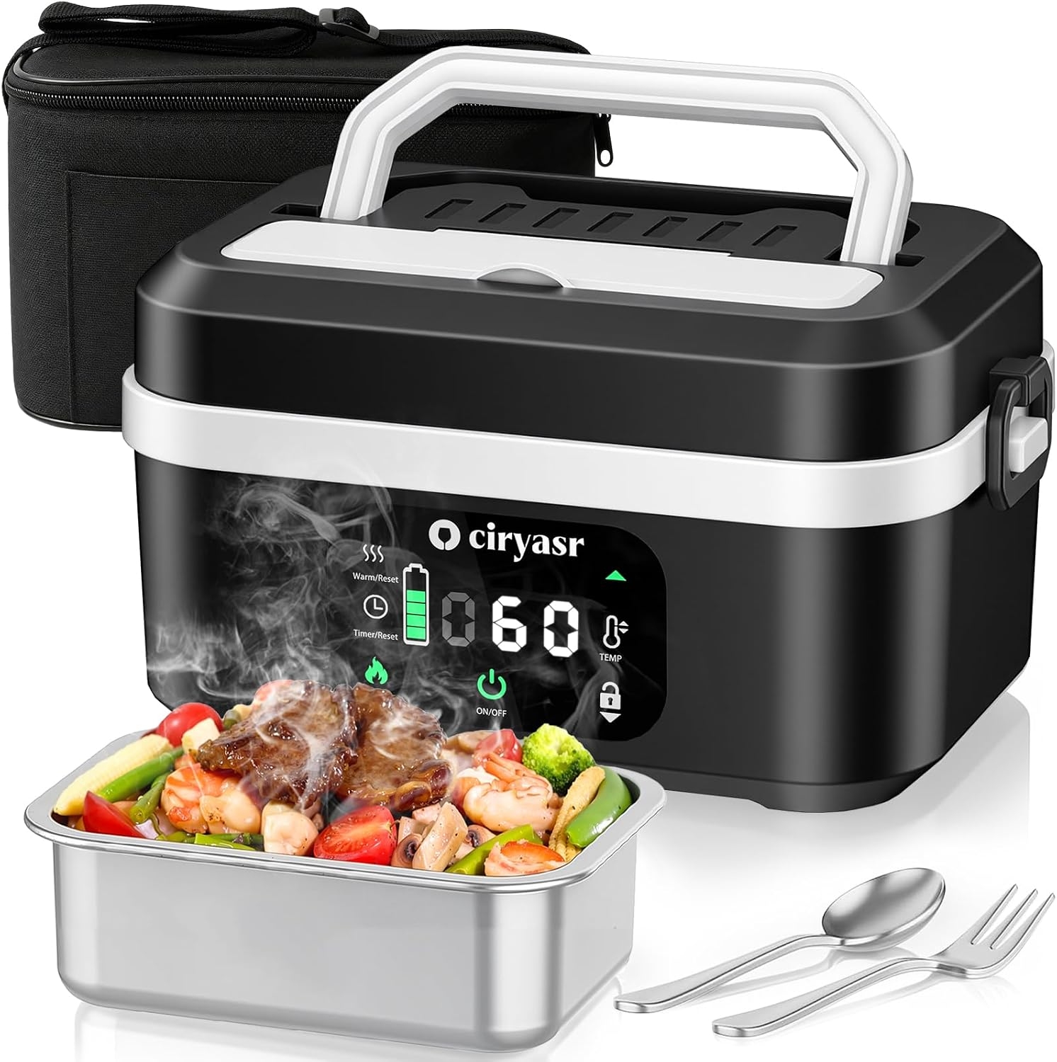 Outdoor Camping Activities - 강력한 전기 도시락, 1.35L 20000mAh 배터리