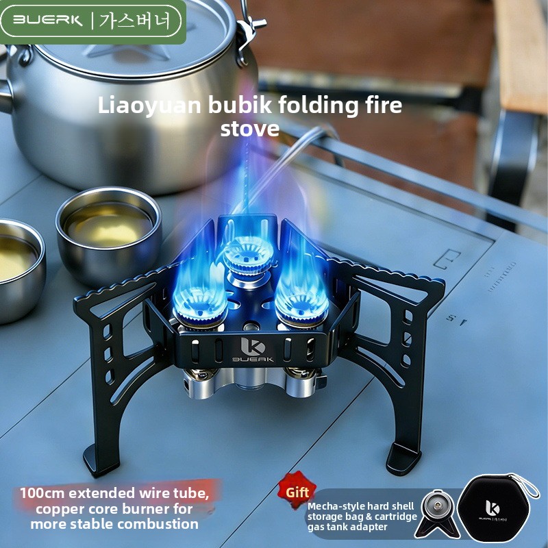 Outdoor Camping Solo - 휴대용 접이식 캠핑 가스 스토브 6500W