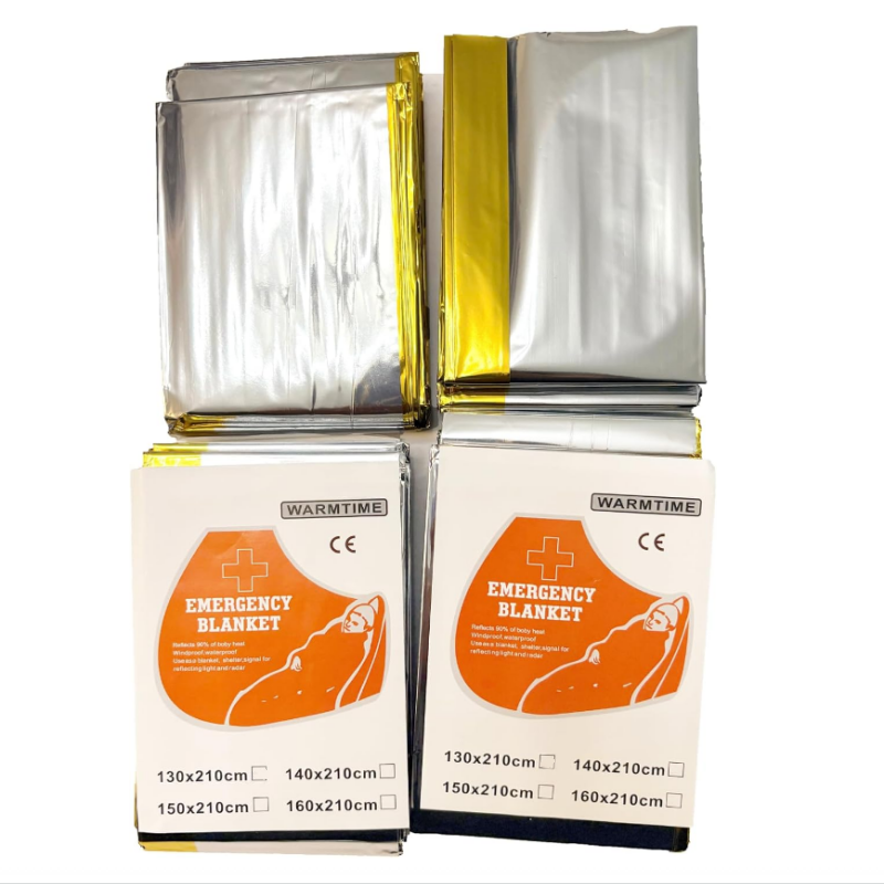 Emergency Mylar Blanket - 4팩 골드 실버 마일라 비상용 보온