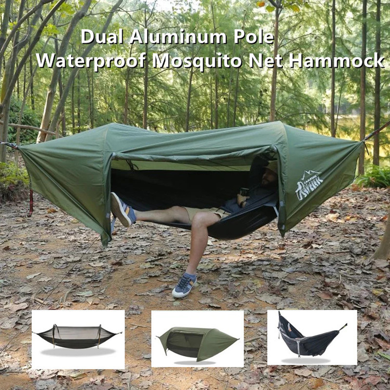 Outdoor Camping Solo - 3-in-1 터널 모기장 해먹 방수 레인플라이