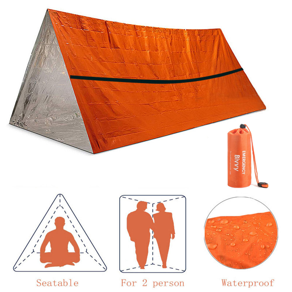 Emergency Mylar Blanket - 2 사람 비상 대피소 Bivy 생존