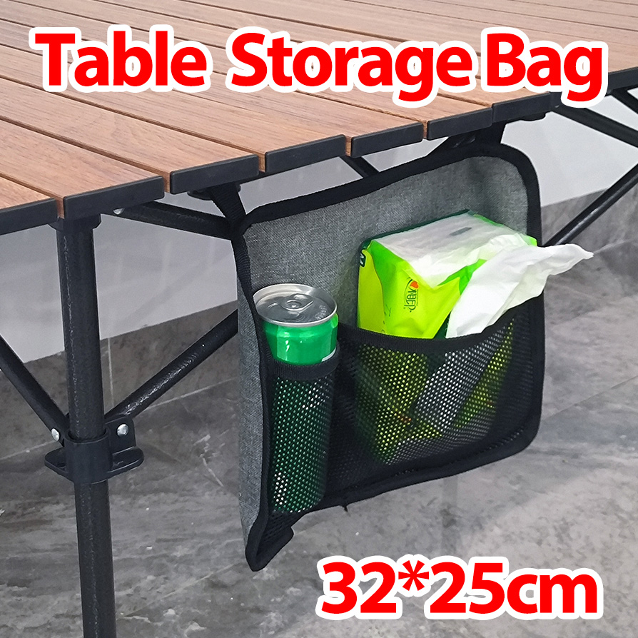Outdoor Camping Table With Storage - 테이블 사이드 수납 가방 캠핑 카트용