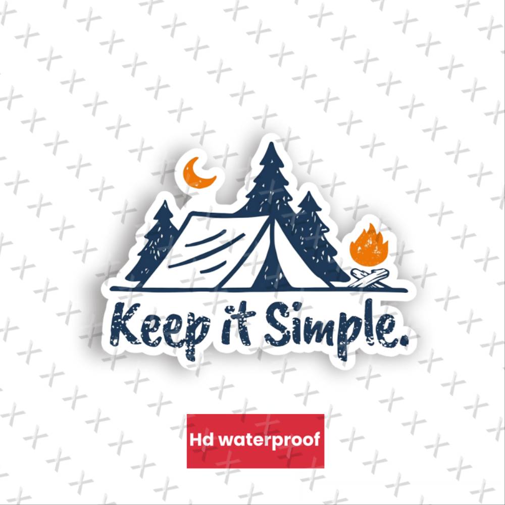 Outdoor Camping Wallpaper - 불규칙한 모양의 자가 접착식 심플 디자인