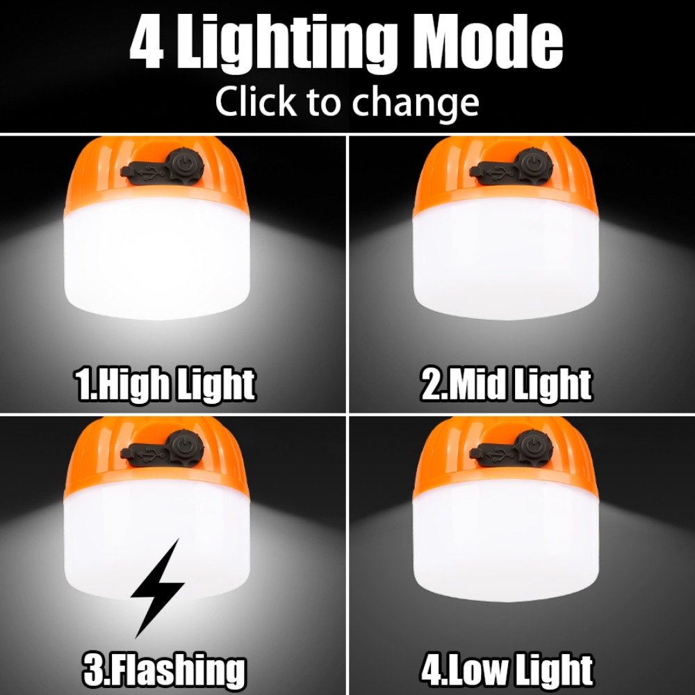 휴대용 미니 캠핑 램프 4가지 조명 모드, 후크 포함, - Outdoor Camping Lampe 리뷰 및 가격