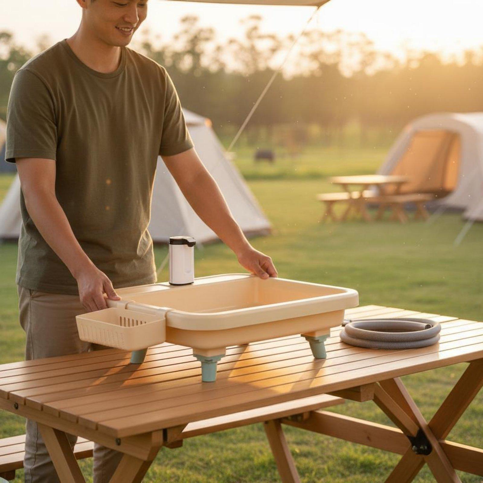 휴대용 캠핑 싱크대 (내장 수도꼭지 및 타이머 모드 포 - Outdoor Camp 리뷰 및 가격