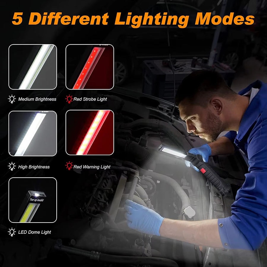 마그네틱 후크가있는 휴대용 LED 손전등 야외 수리 작 - Outdoor Camping Lampe 리뷰 및 가격