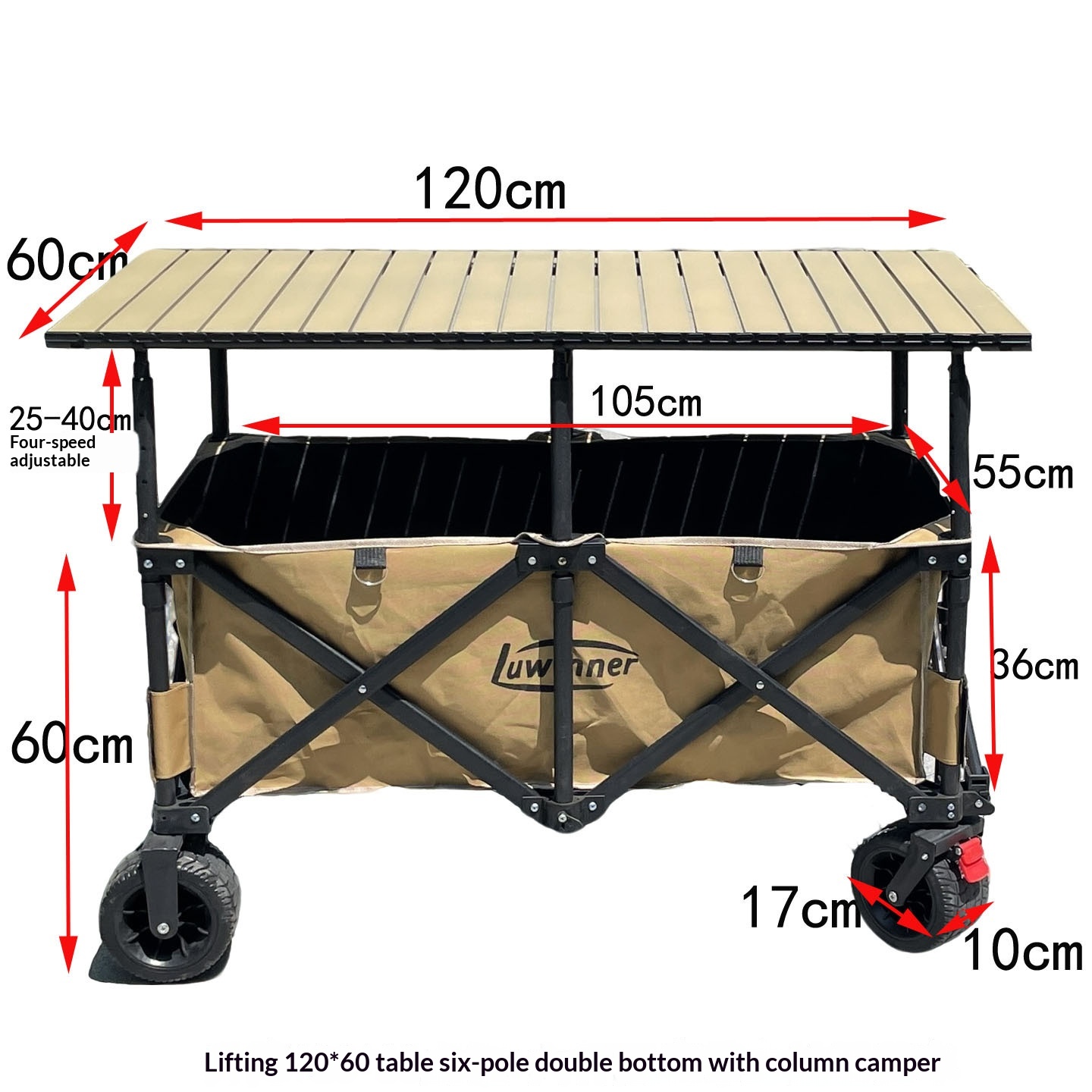 미국에서 인기 있는 접이식 야외 캠핑 카트, 대형 높이 - Outdoor Camping Usa 리뷰 및 가격