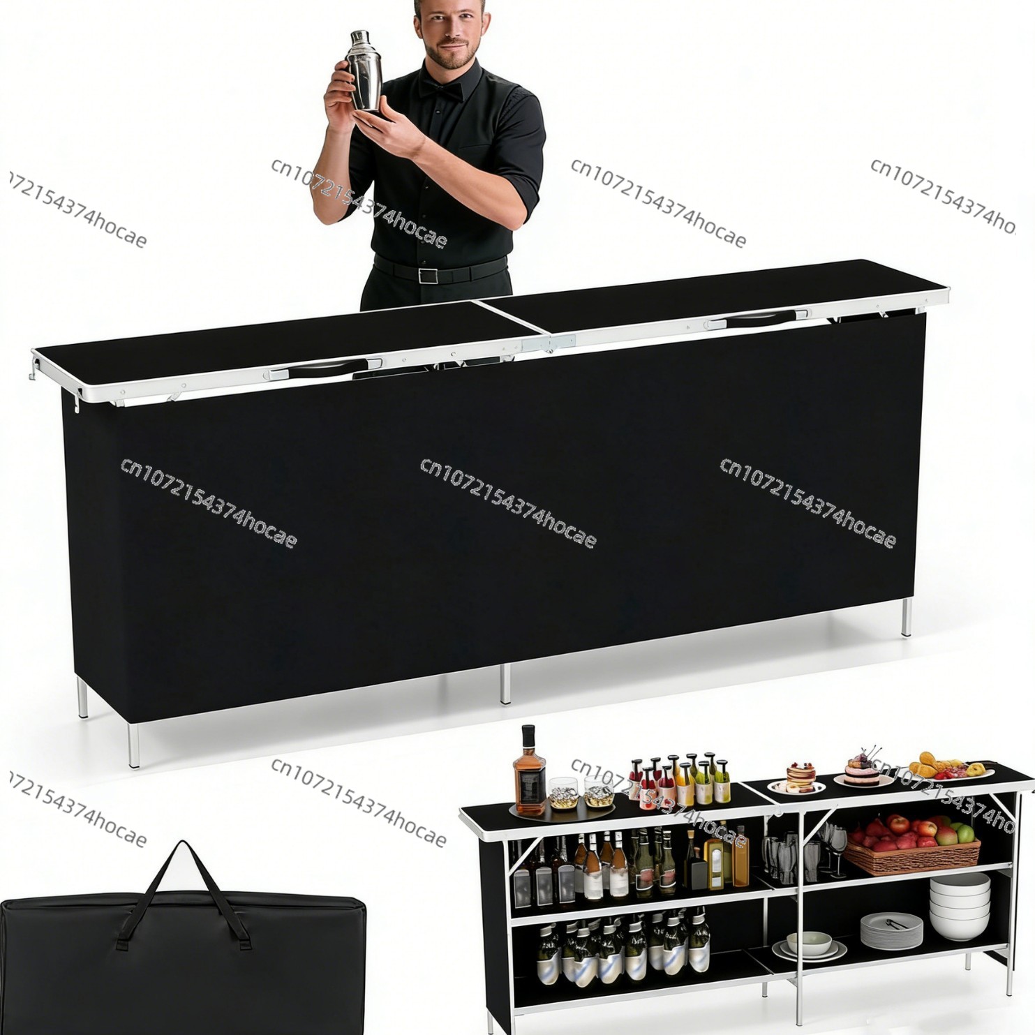 알루미늄 합금 야외 접이식 테이블, 휴대용 전시 및 보 - Outdoor Camping Table With Storage 리뷰 및 가격