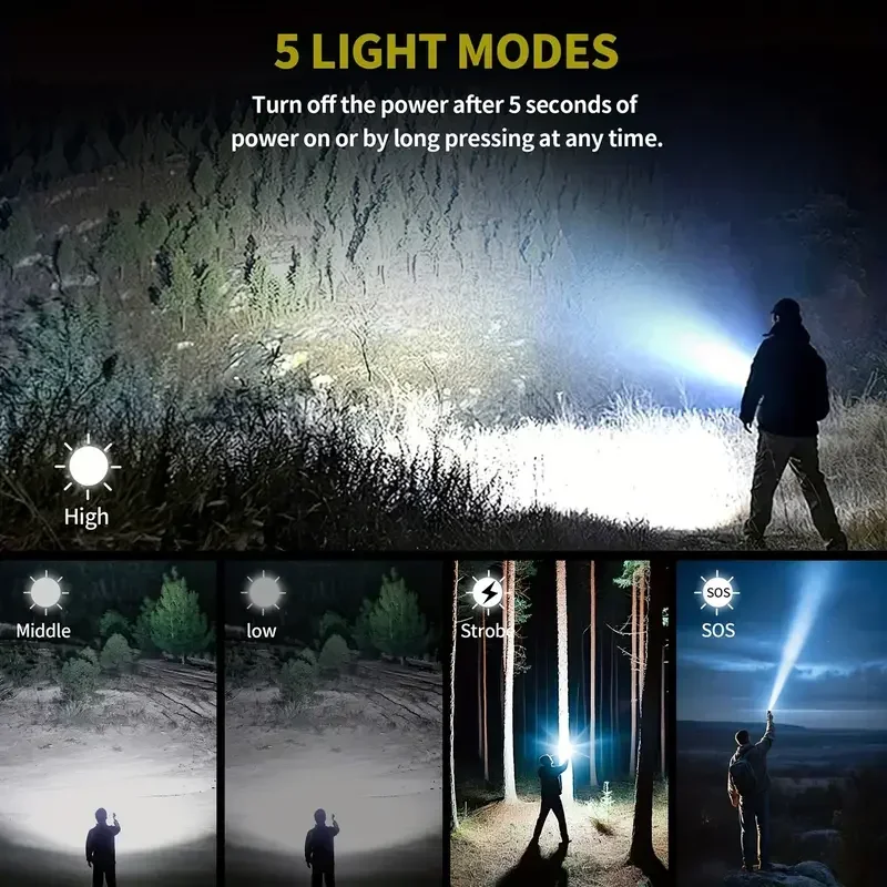 초강력 손전등 집중 점화 손전등 방수 군사 전술 램프  - Outdoor Camping Lampe 리뷰 및 가격