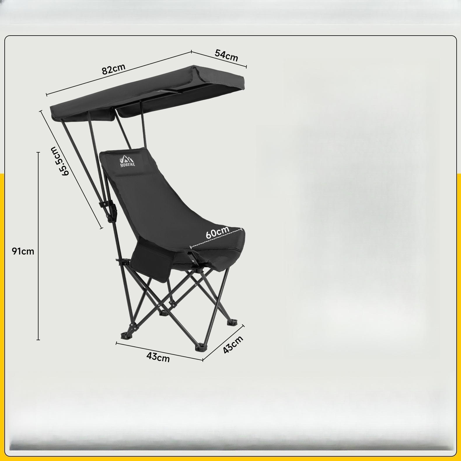 야외용 접이식 의자, 등받이가 높은 문체어, 지붕이 있 - Outdoor Camping High Chair 리뷰 및 가격