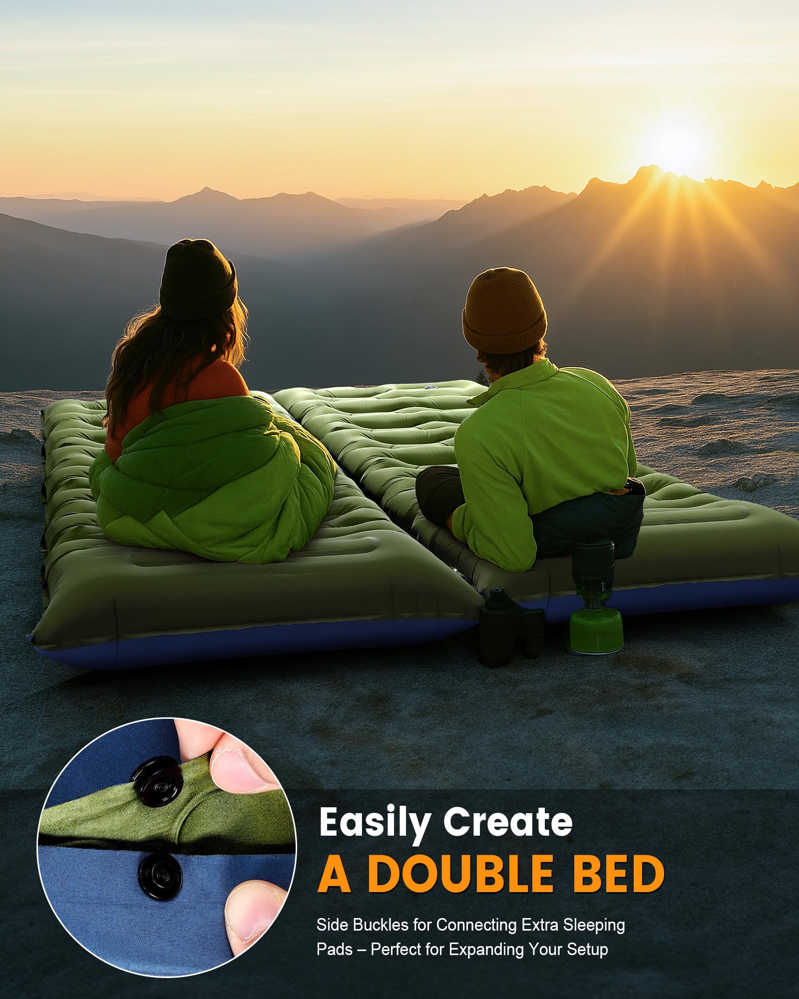 두꺼운 에어매트 캠핑용 수면 패드, 내장형 베개 및 풋 - Inflatable Mattress 리뷰 및 가격