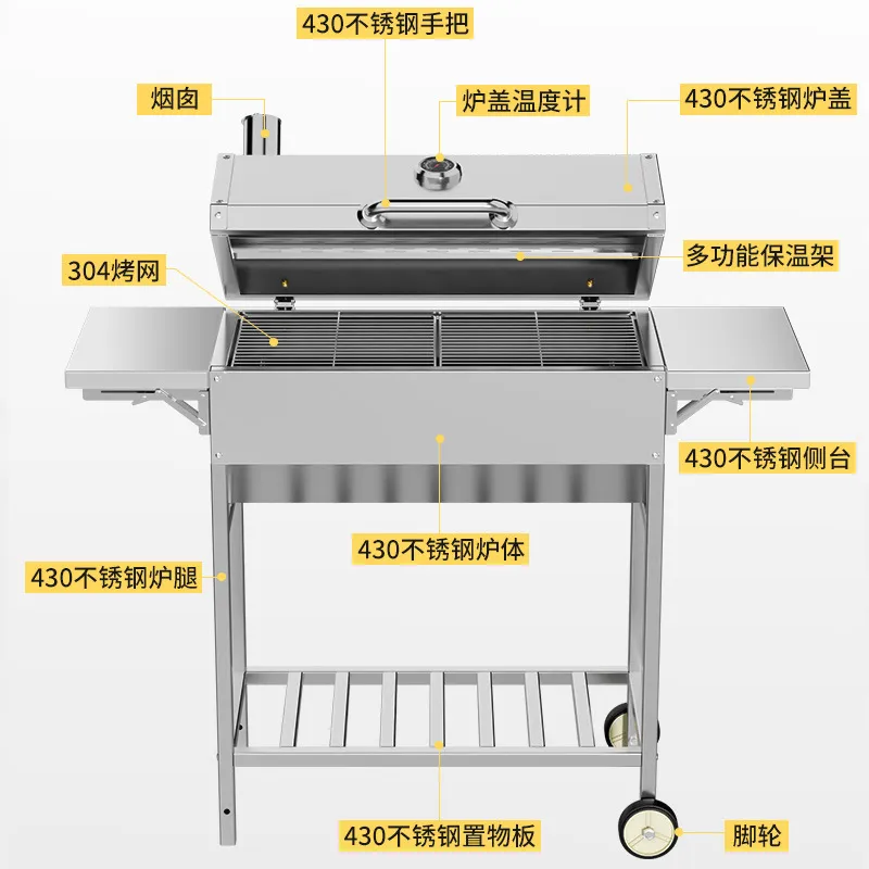 미국식 바비큐, 캠핑, 피크닉, 야외 요리에 적합한 휴 - Outdoor Camping Grill 리뷰 및 가격