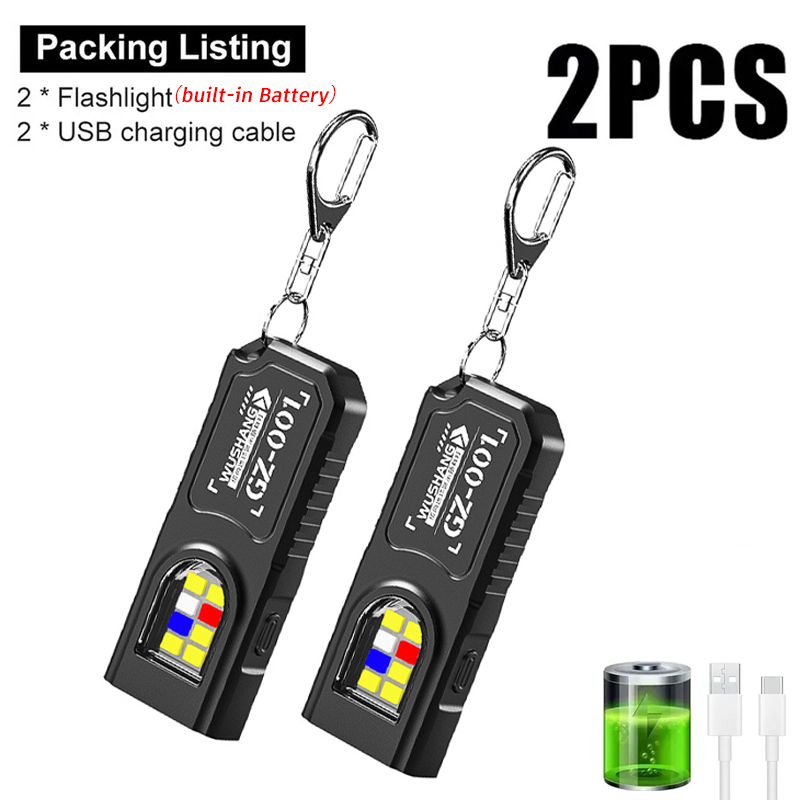 다기능 키체인 손전등 USB 충전식 미니 손전등 COB - Outdoor Camping Lampe 리뷰 및 가격