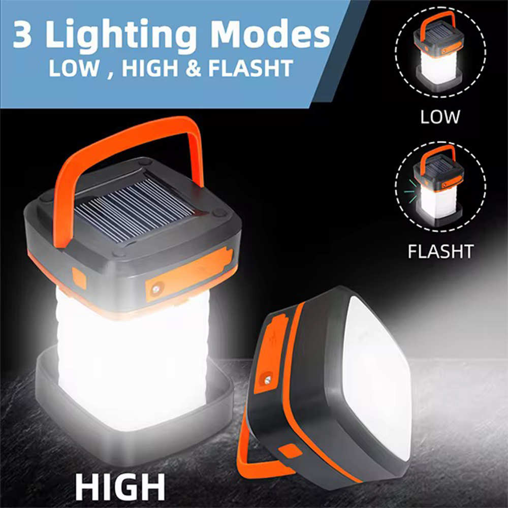 블랙 충전식 태양광 캠핑 랜턴 - 3가지 조명 모드 I - Camping Solar Lantern 리뷰 및 가격