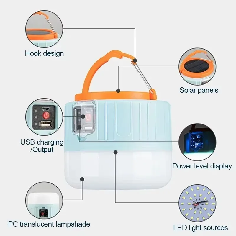 태양열 캠핑 랜턴 충전식 LED 휴대용 작업등 리모컨  - Camping Solar Lantern 리뷰 및 가격