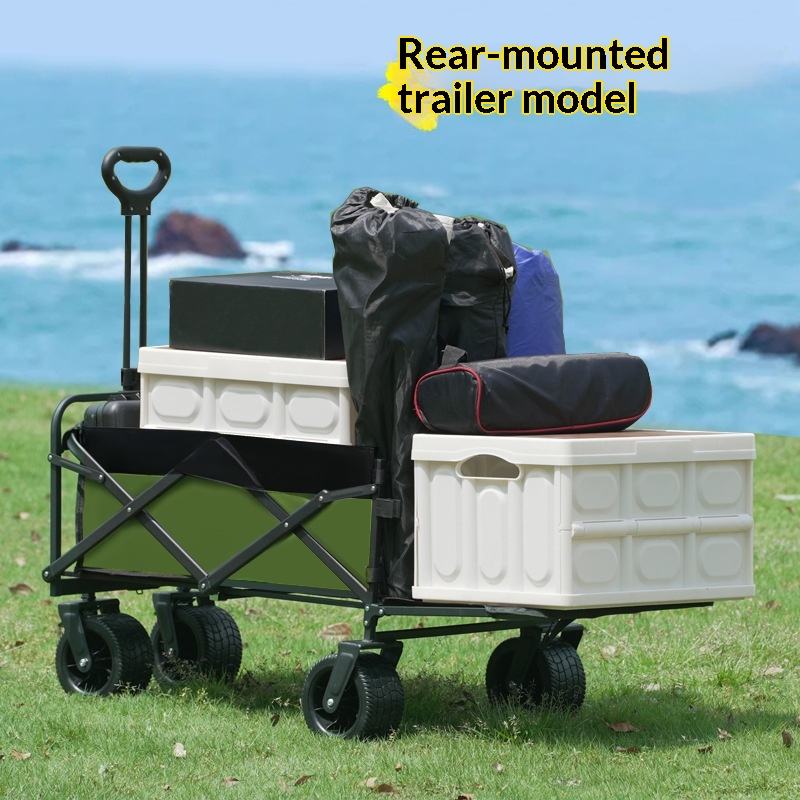 공장 직판 4륜 플랫폼 캠핑 유틸리티 웨건 175kg  - Outdoor Camping Table With Storage 리뷰 및 가격