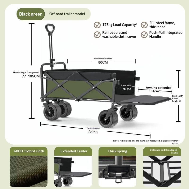 공장 직판 4륜 플랫폼 캠핑 유틸리티 웨건 175kg  - Outdoor Camping Table With Storage 리뷰 및 가격
