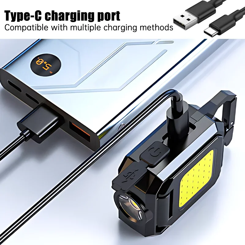 미니 손전등 키체인 라이트 COB 작업등 USB 충전식 - Outdoor Camping Lampe 리뷰 및 가격