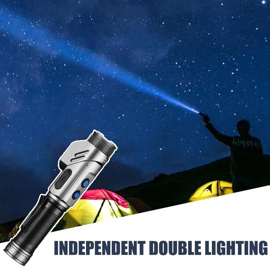 강력한 미니 LED 손전등 90 ° 회전식 USB 충전 - Outdoor Camping Lampe 리뷰 및 가격