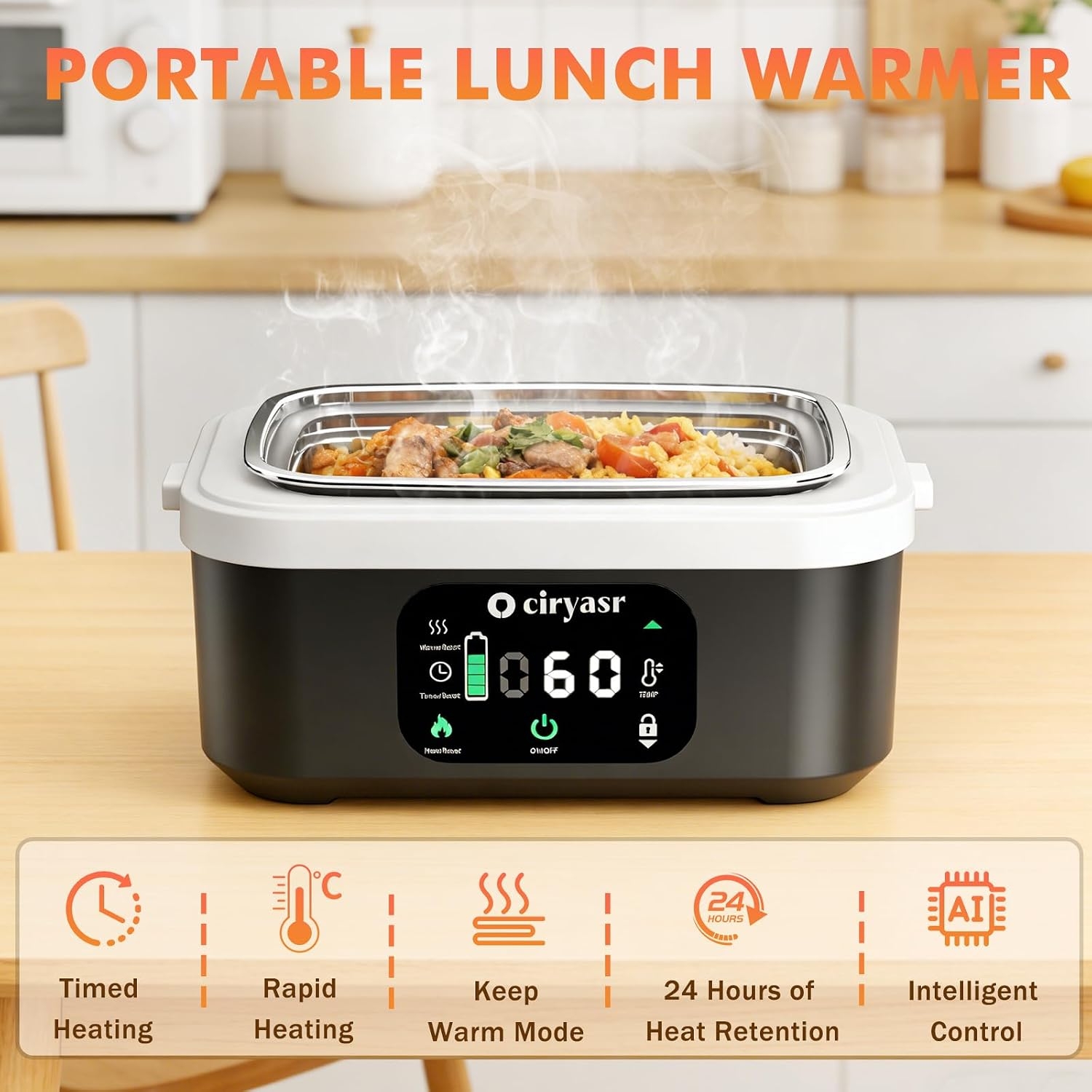 강력한 전기 도시락, 1.35L 20000mAh 배터리 - Outdoor Camping Activities 리뷰 및 가격