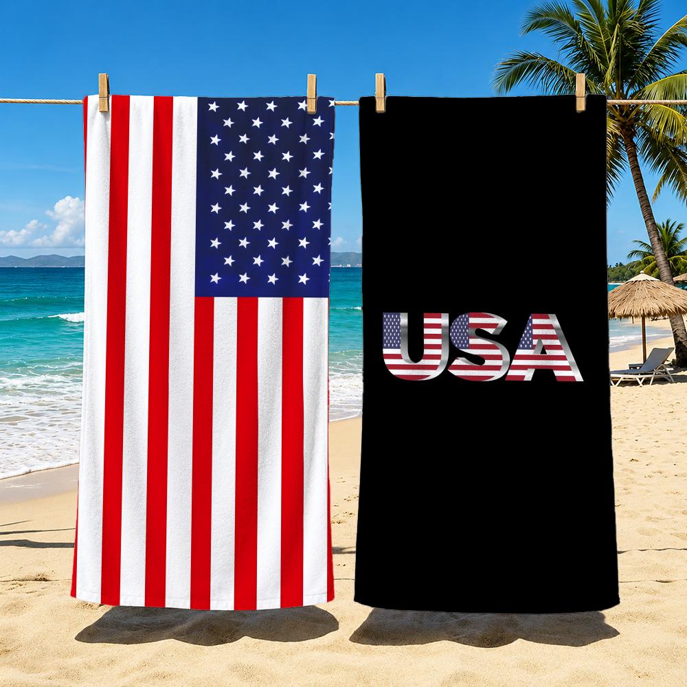 플래그 A-아메리카 U-USA F-플래그 타월 타월 비 - Outdoor Camping Usa 리뷰 및 가격