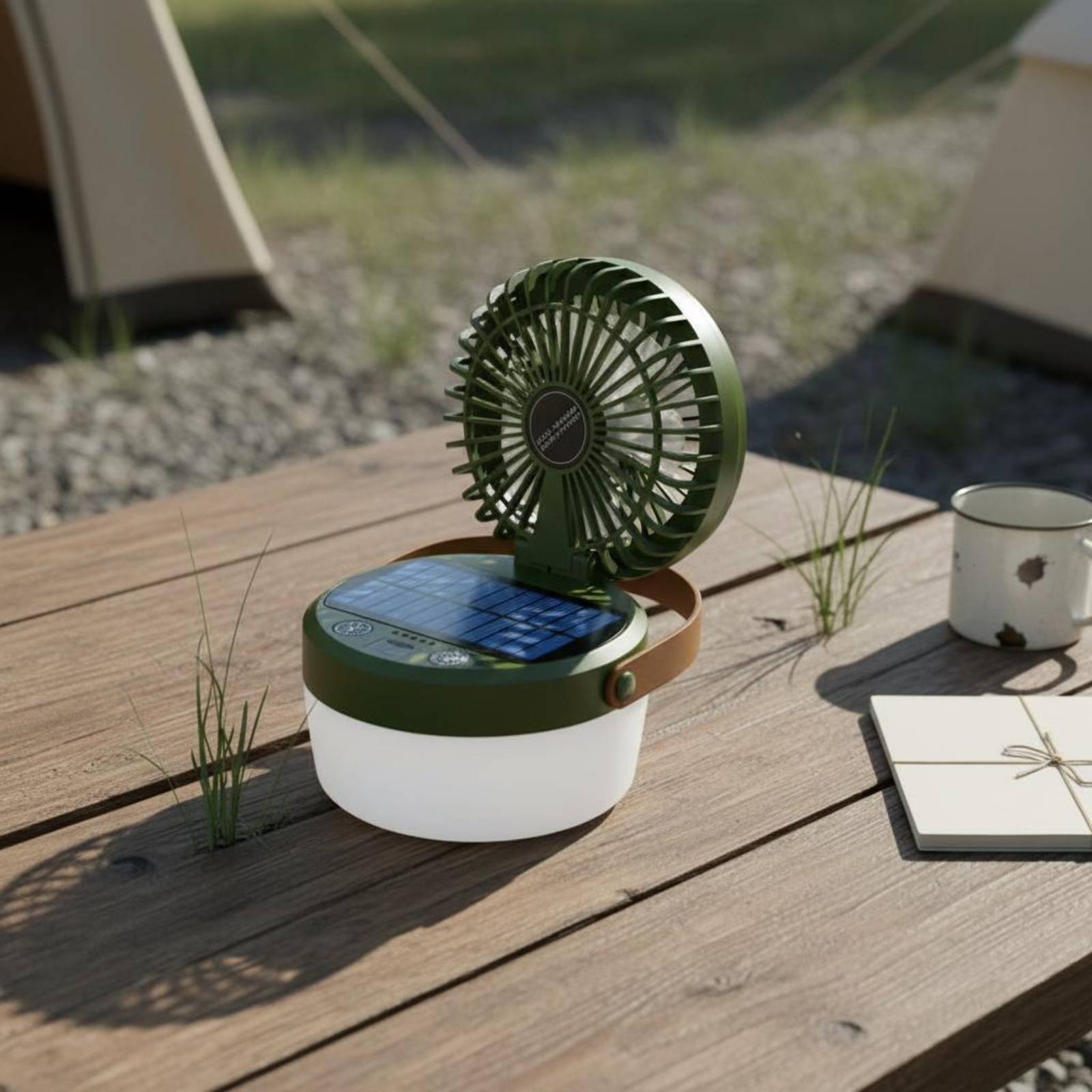 태양광 캠핑 팬 랜턴 접이식 디자인 3중 기능 캠프 랜 - Camping Solar Lantern 리뷰 및 가격