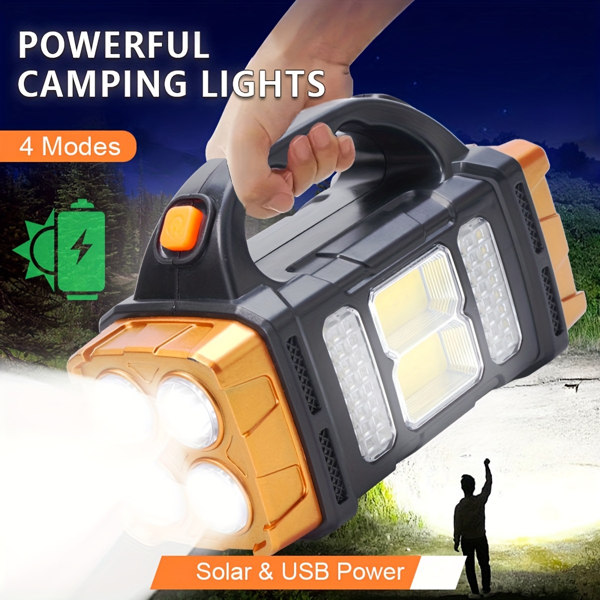 새로운 업그레이드 충전식 고출력 태양광 LED 손전등, - Camping Solar Lantern 리뷰 및 가격