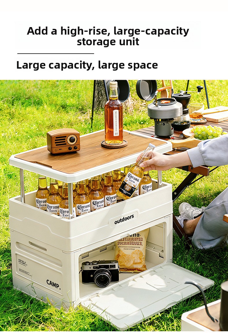 캠핑용 접이식 수납함 나무 뚜껑 도어 테이블 의자 세트 - Outdoor Camping Table And Chairs 리뷰 및 가격
