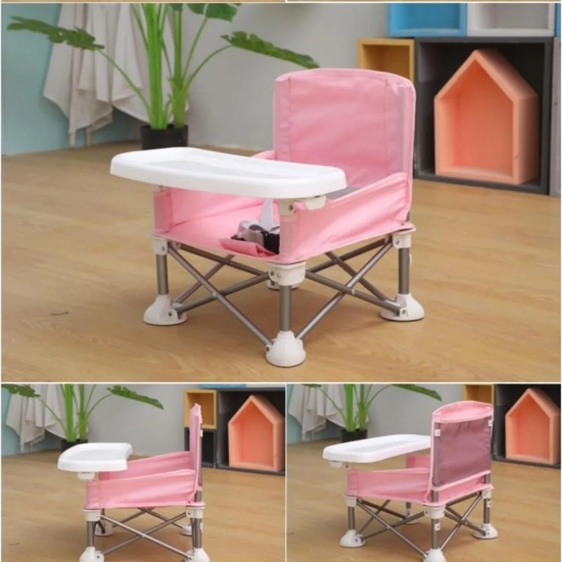 야외 접이식 휴대용 컴팩트 아기 의자 안전 벨트 포함  - Outdoor Camping High Chair 리뷰 및 가격