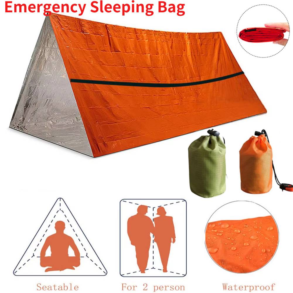 휴대용 방수 비상 생존 침낭 야외 Edc 캠핑 장비 열 - Emergency Mylar Blanket 리뷰 및 가격