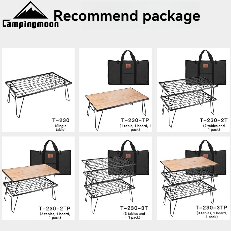 캠핑문 T-230 휴대용 다기능 철제 수납랙 캠핑 테이 - Outdoor Camping Table With Storage 리뷰 및 가격