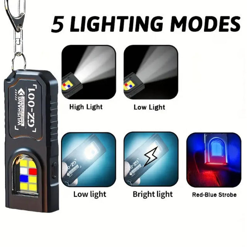 다기능 키체인 손전등 USB 충전식 미니 손전등 COB - Outdoor Camping Lampe 리뷰 및 가격