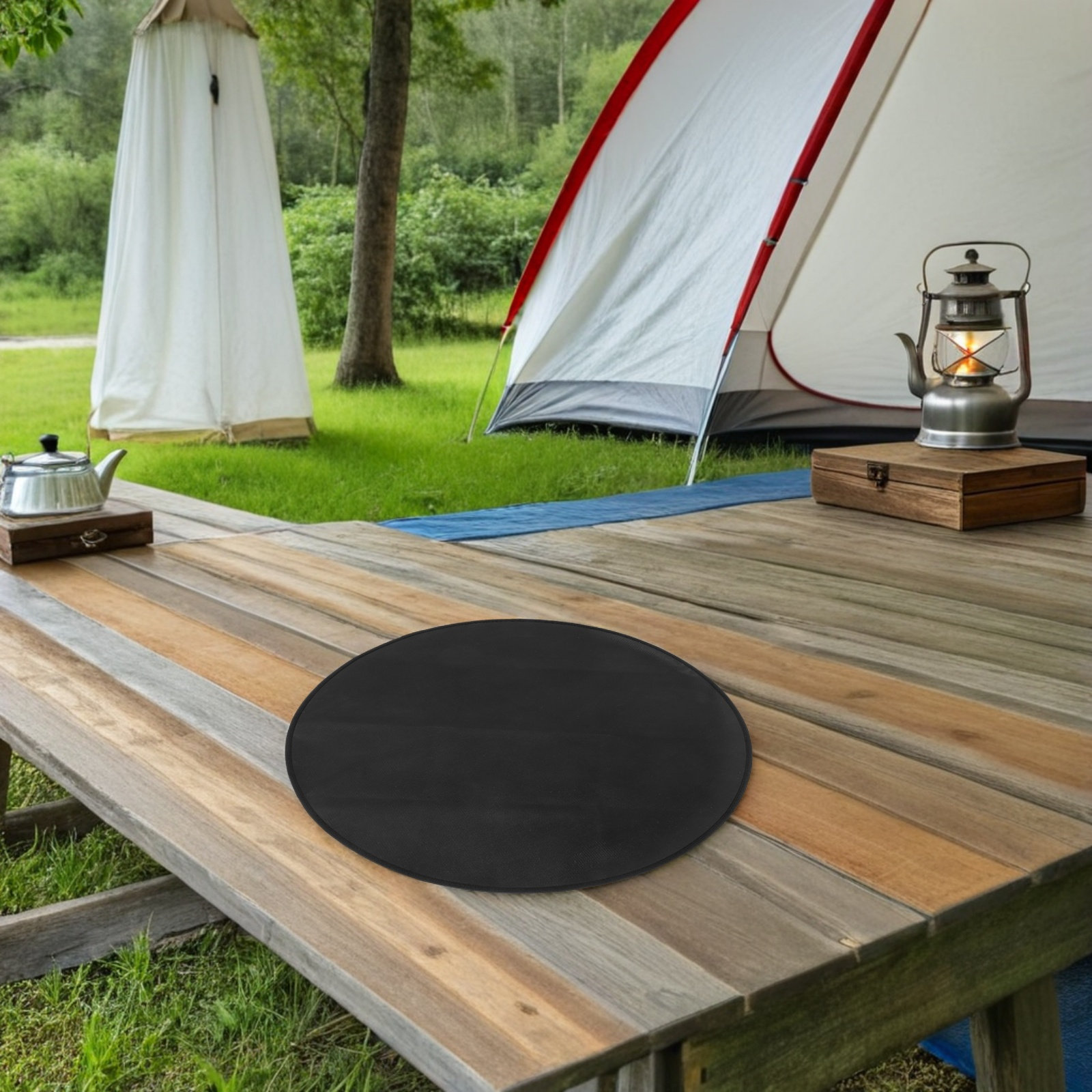 둥근 내화성 바베큐 매트 내열성 화덕 매트 야외 그릴  - Outdoor Camping Grill 리뷰 및 가격