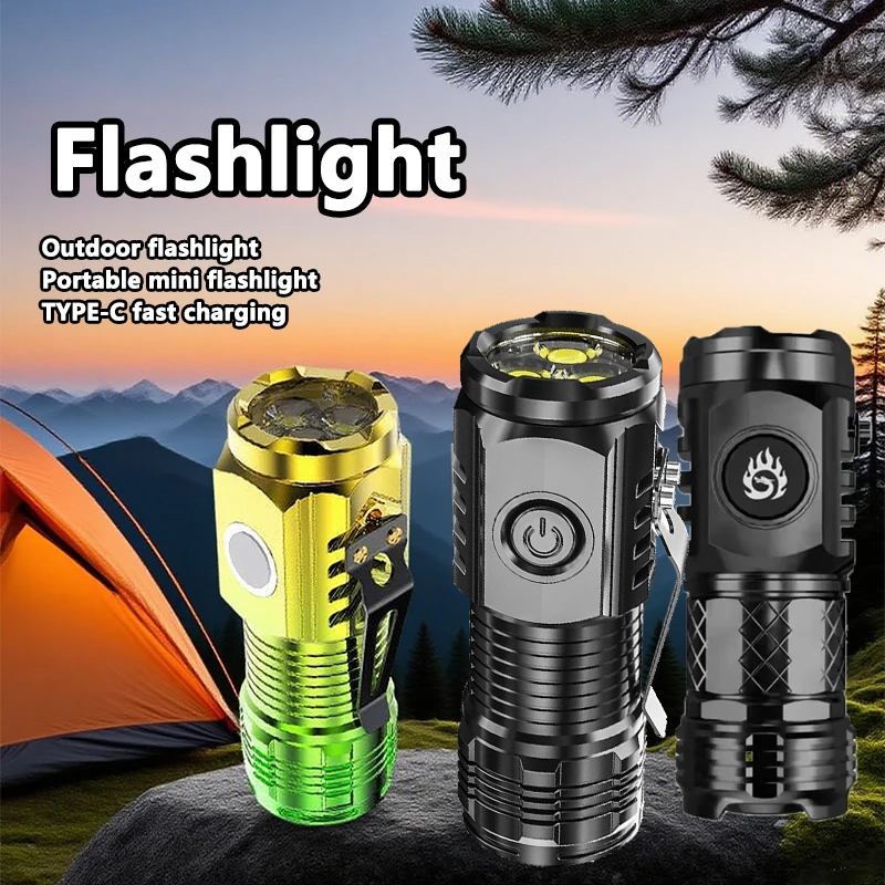 슈퍼 밝은 미니 LED 손전등 토치 충전식 낚시 조명  - Outdoor Camping Lampe 리뷰 및 가격