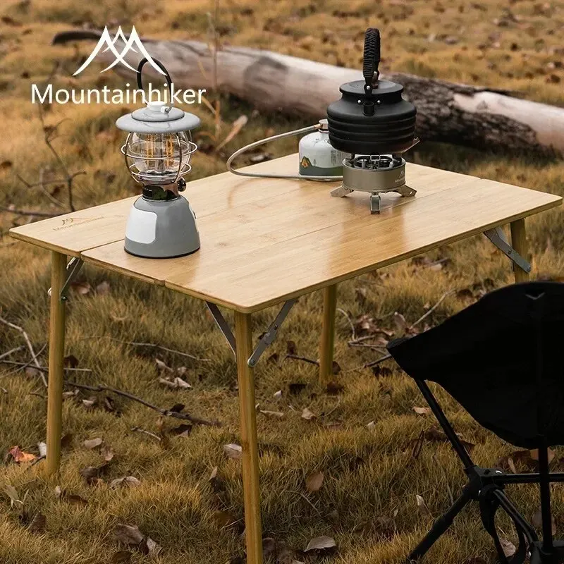 MOUNTAINHIKER 2/3 대나무 접이식 테이블  - Outdoor Camping Table With Storage 리뷰 및 가격
